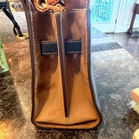 TORY BURCH MEDIUM RADZIWILL LEE BLACK LEATHER DOUBLE BAG - Picture 4 of 10